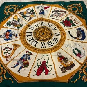 12 days of Christmas silk scarf